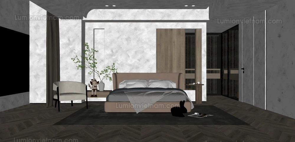 260916 Wabi sabi style Bedroom 7 Sketchup Model