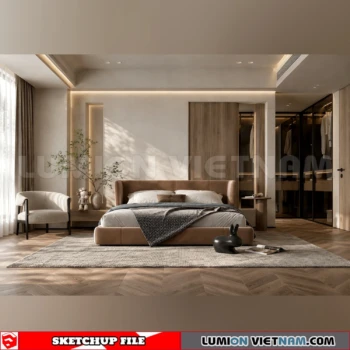 260916 Wabi sabi style Bedroom 7 Sketchup Model
