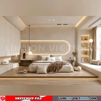 260916 Wabi sabi style Bedroom 70 Sketchup Model