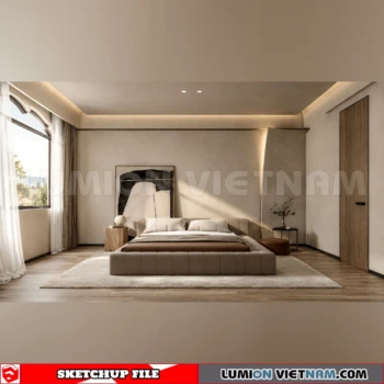 260916 Wabi sabi style Bedroom 72 Sketchup Model