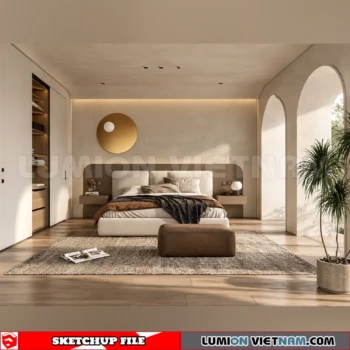 260916 Wabi sabi style Bedroom 73 Sketchup Model