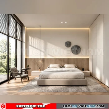 260916 Wabi sabi style Bedroom 74 Sketchup Model