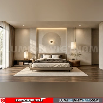260916 Wabi sabi style Bedroom 79 Sketchup Model