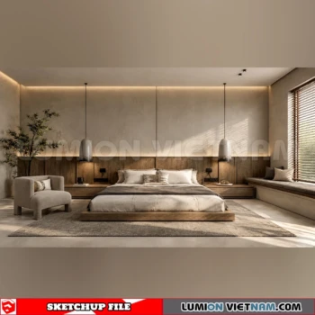 260916 Wabi sabi style Bedroom 81 Sketchup Model