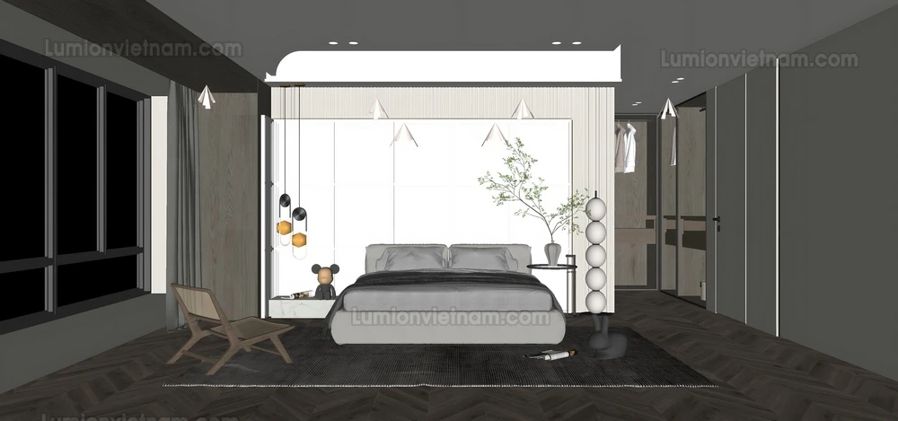 260916 Wabi sabi style Bedroom 82 Sketchup Model