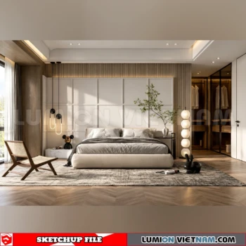 260916 Wabi sabi style Bedroom 82 Sketchup Model