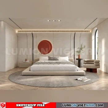 260916 Wabi sabi style Bedroom 83 Sketchup Model