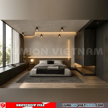 260916 Wabi sabi style Bedroom 86 Sketchup Model