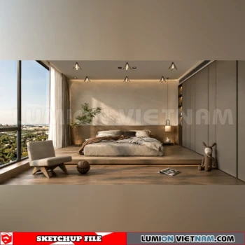 260916 Wabi sabi style Bedroom 93 Sketchup Model