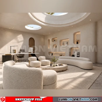 260917 Wabi sabi style Living room 34 Sketchup Model