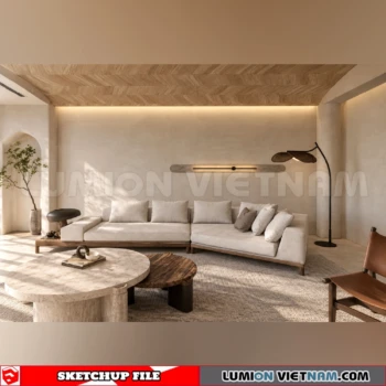 260917 Wabi sabi style Living room 42 Sketchup Model
