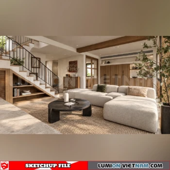 260917 Wabi sabi style Living room 46 Sketchup Model