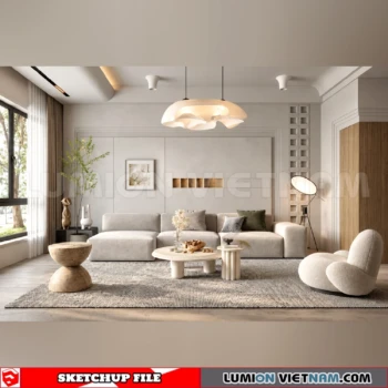 260917 Wabi sabi style Living room 49 Sketchup Model