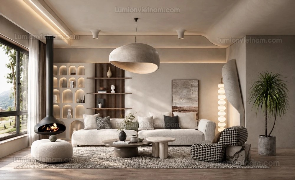 260917 Wabi sabi style Living room 5 Sketchup Model