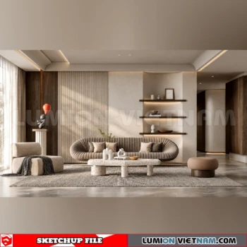 260917 Wabi sabi style Living room 56 Sketchup Model
