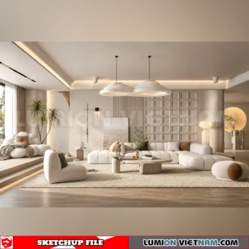 260917 Wabi sabi style Living room 61 Sketchup Model