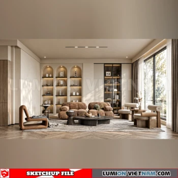 260917 Wabi sabi style Living room 63 Sketchup Model