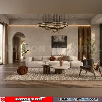 260917 Wabi sabi style Living room 69 Sketchup Model