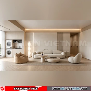 260917 Wabi sabi style Living room 76 Sketchup Model
