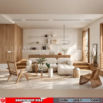 260917 Wabi sabi style Living room 78 Sketchup Model