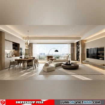 260917 Wabi sabi style Living room 84 Sketchup Model