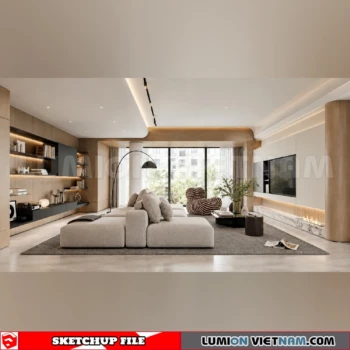 260917 Wabi sabi style Living room 92 Sketchup Model