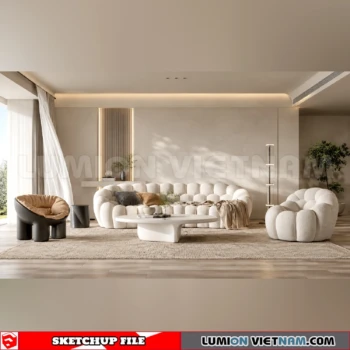 260917 Wabi sabi style Living room 93 Sketchup Model