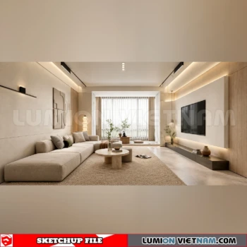 260917 Wabi sabi style Living room 94 Sketchup Model