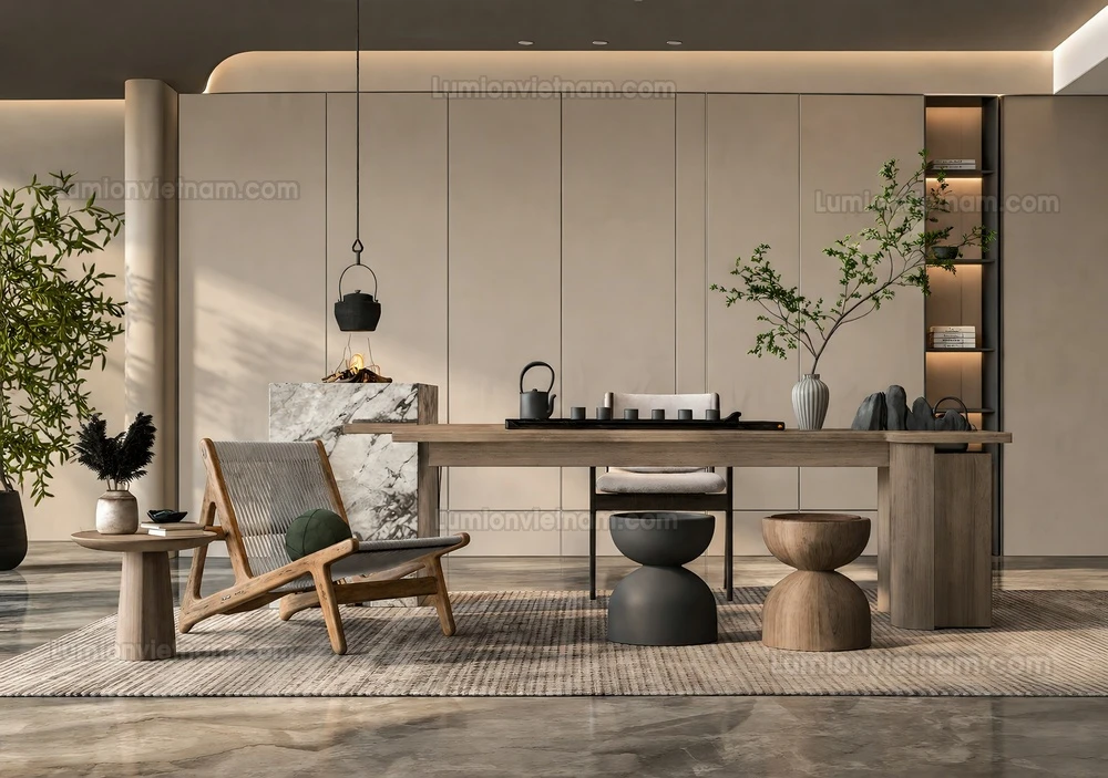 260918 Wabi sabi style Dining room 29 Sketchup Model