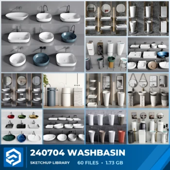 240704 Washbasin Sketchup Models Collection