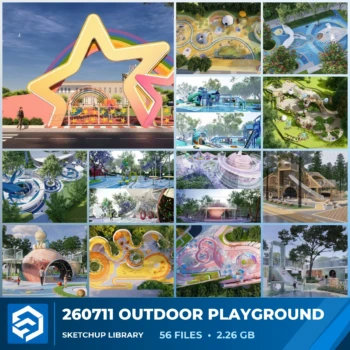 260711 Outdoor Playground Sketchup Models Collection