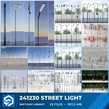 241230 Street Light Sketchup Models Collection