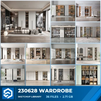 230628 Wardrobe Sketchup Models Collection