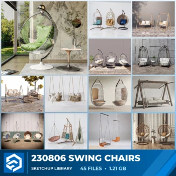 230806 Swing Chairs Sketchup Models Collection