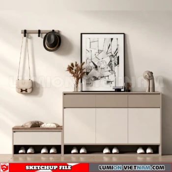 260930 Shoe Cabinet 1 Sketchup Model