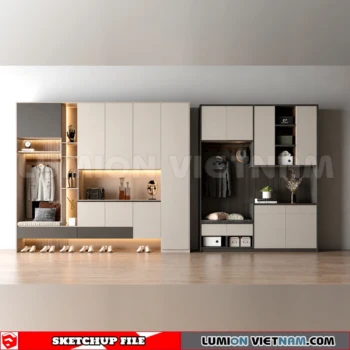 260930 Shoe Cabinet 16 Sketchup Model