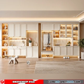260930 Shoe Cabinet 18 Sketchup Model