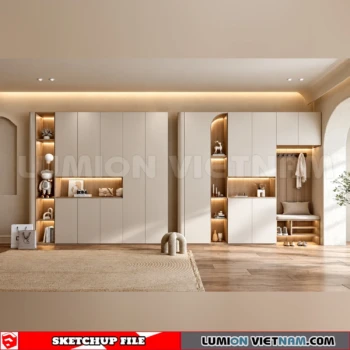 260930 Shoe Cabinet 27 Sketchup Model