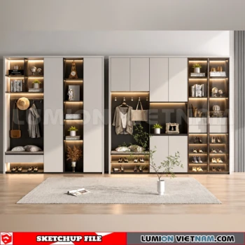 260930 Shoe Cabinet 4 Sketchup Model