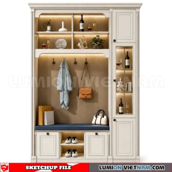 260930 Shoe Cabinet 45 Sketchup Model