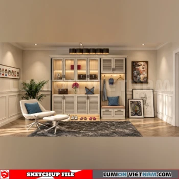 260930 Shoe Cabinet 58 Sketchup Model