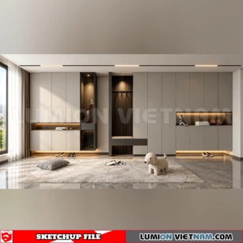 260930 Shoe Cabinet 6 Sketchup Model