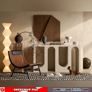 261009 Modern Sideboard 25 Sketchup Model
