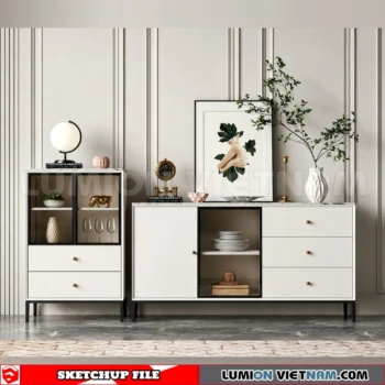 261009 Modern Sideboard 57 Sketchup Model