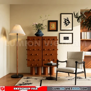 261009 Modern Sideboard 64 Sketchup Model