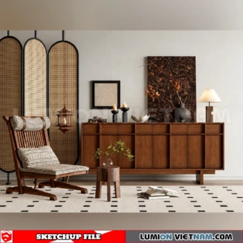 261009 Modern Sideboard 66 Sketchup Model