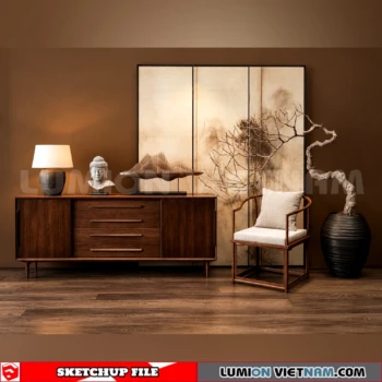 261009 Modern Sideboard 78 Sketchup Model