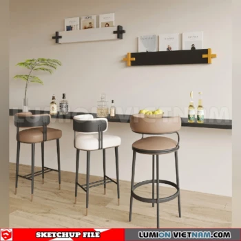 261013 Modern Bar Stools 1 Sketchup Model