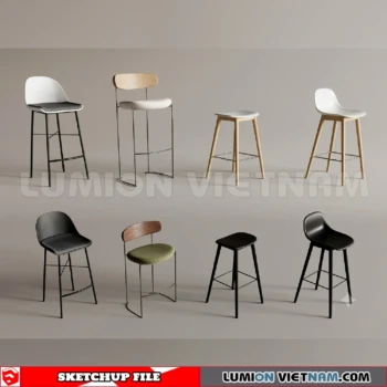 261013 Modern Bar Stools 11 Sketchup Model