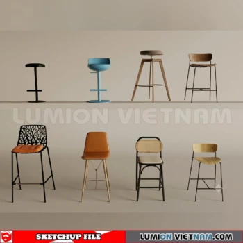 261013 Modern Bar Stools 17 Sketchup Model